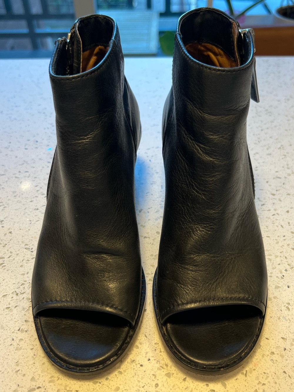FRYE Brielle Zip Peep Bootie Ankle Boots